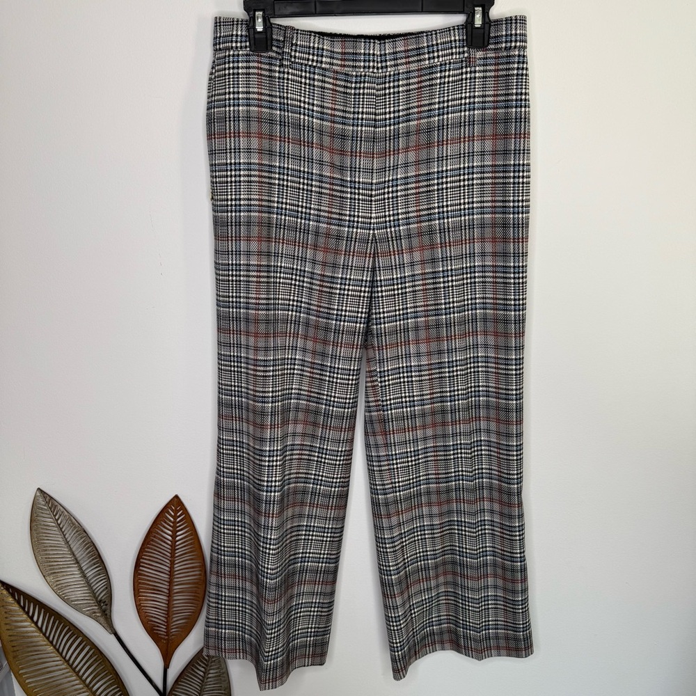 H9 Per Se by Carlisle Plaid Wool Blend Stretch Pants‎